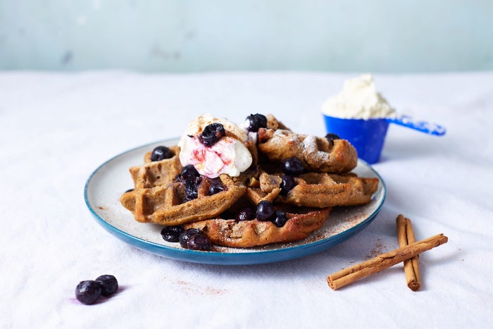 Vegane Zimt Protein Waffeln