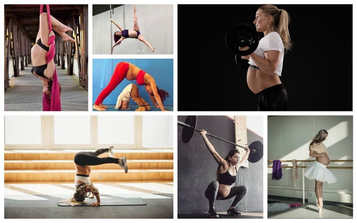 Collage Sport in der Schwangerschaft