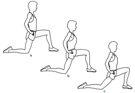 zancada para estirar el psoas