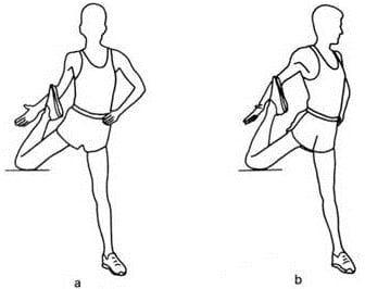 rodilla elevada para estirar el psoas