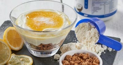 cheesecake proteica al limone