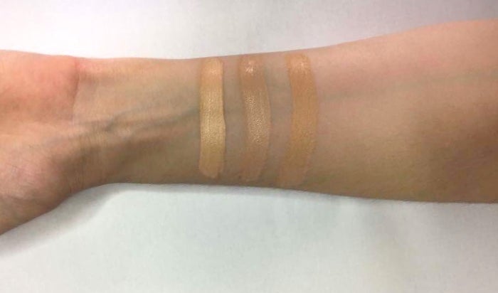 Illamasqua foundation review Rich Liquid Foundation swatches