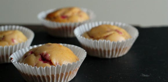 raspberry protein muffins