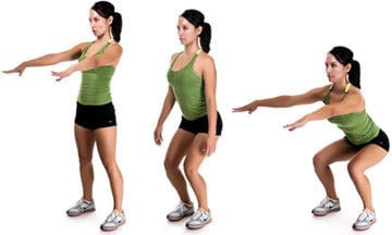 Exercises to do at home: squats
