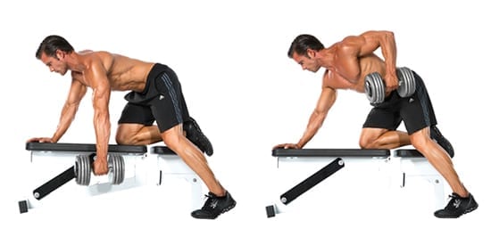 Bench back exercises hot sale