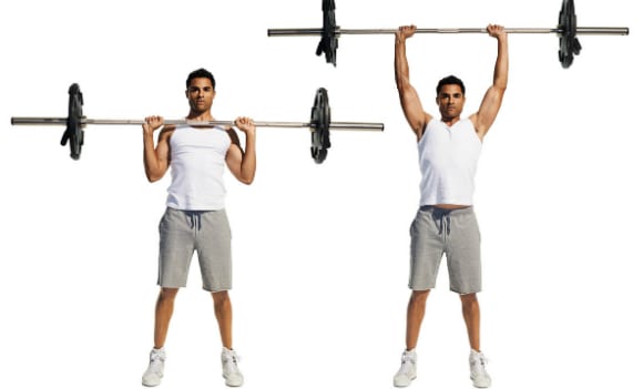 Warmup: Horizontal Chest Opener, Chisel Your Triceps With 2 Dumbbells and  This 30-Minute Beginners' Upper-Body Workout