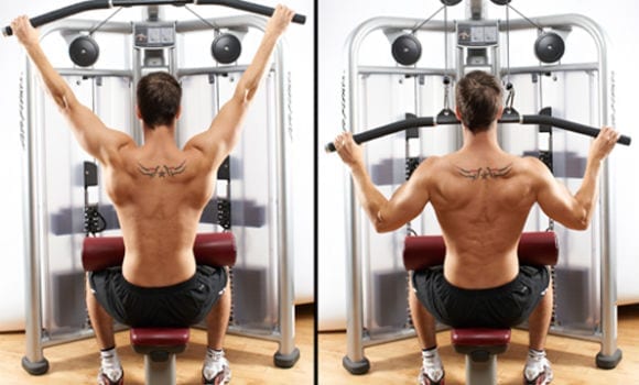 wide grip lat pull down 