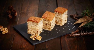 Healthy Dessert Recipes | Coffee & Walnut Protein Cake