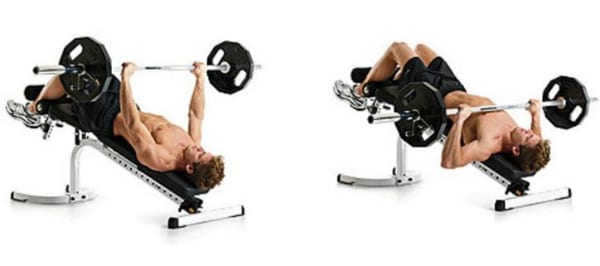 Decline bench press discount dumbbell