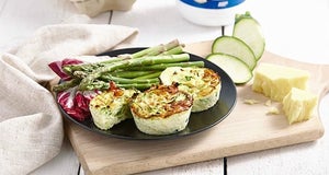 Healthy Lunch Recipe | Cheese & Courgette Muffins