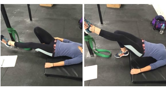 lying glute bridge