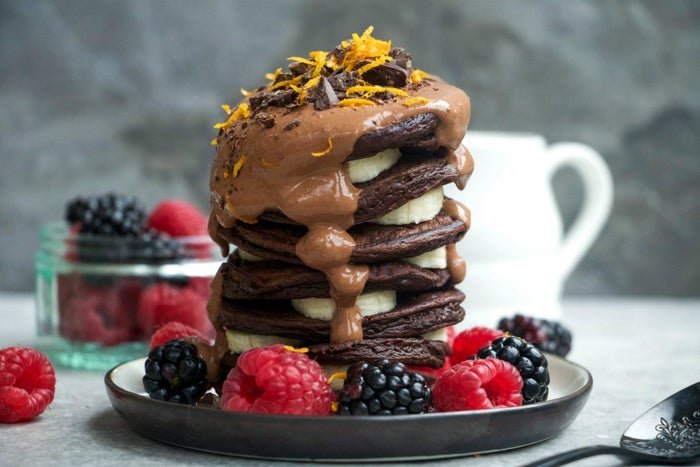 Chocolate protein pancakes