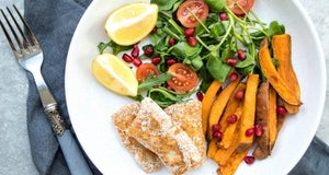 Fish Fingers & Sweet Potato Chips Recipe | Healthy Meal