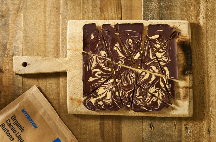 chocolate bark with swirls