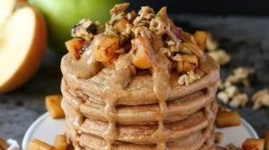 Toffee Apple Protein Pancakes | Lean Breakfast Recipe