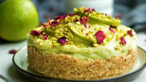 Avocado Lime Cheesecake | No-Bake Vegan Cheesecake