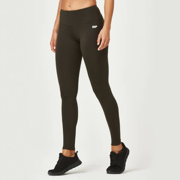 Female model wearing heartbeat leggings 