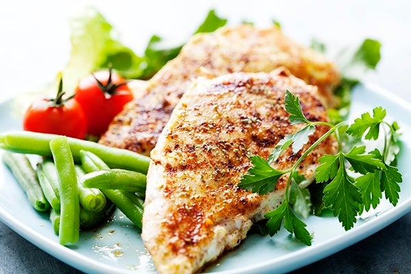 Grilled chicken brest fillet