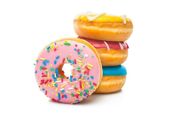 Delicious donuts with sprinkles