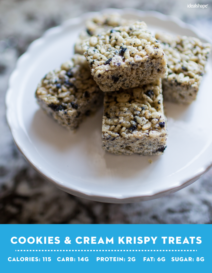 Cookies 'N Cream Krispy Treats with IdealShake