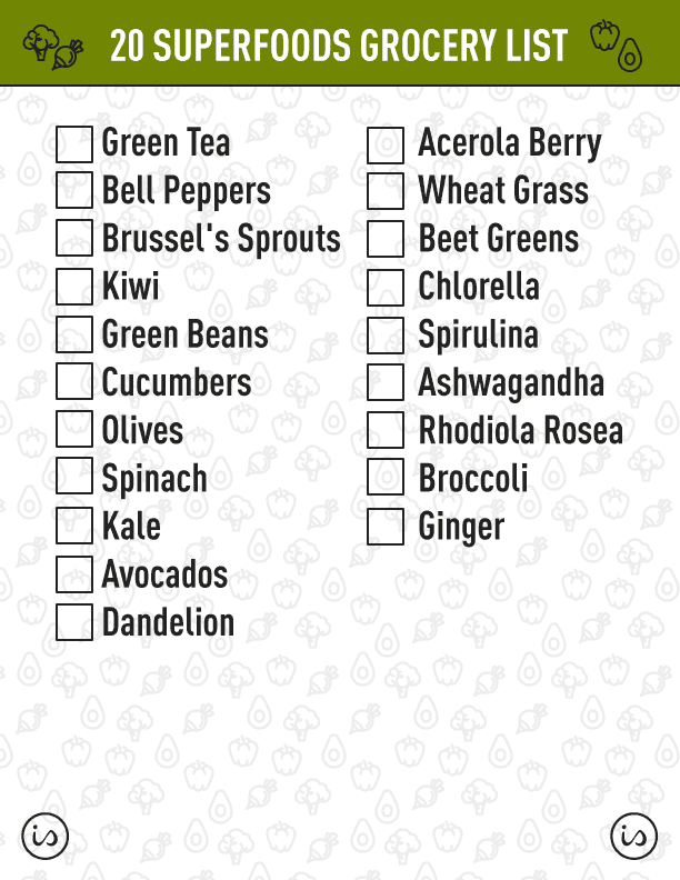 20 Superfoods Healthy Foods List