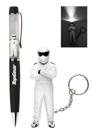Top Gear Stig LED Keychain Mini Torch And Floating Pen Gift Set