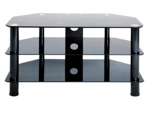 LEVV Black TV stand for up to 37 Inch TVs
