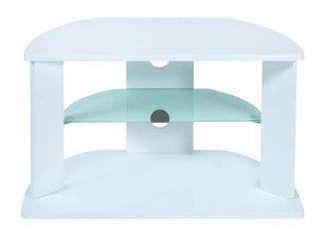 LEVV White High Gloss TV Stand for up to 32 Inch TVs