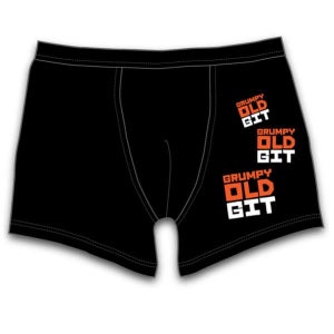 Mens Grumpy Old Git Boxers - Black 