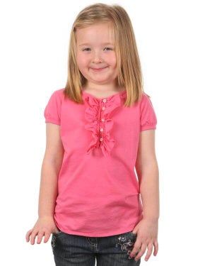 Polo Ralph Lauren Girls Ruffle Top - Pink