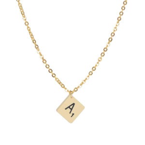 Rock n' Rose Scrabble necklace 