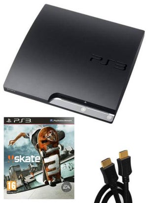 Playstation 3 PS3 Slim 120GB Console: Bundle (including Skate 3 & 2M HDMI Cable)