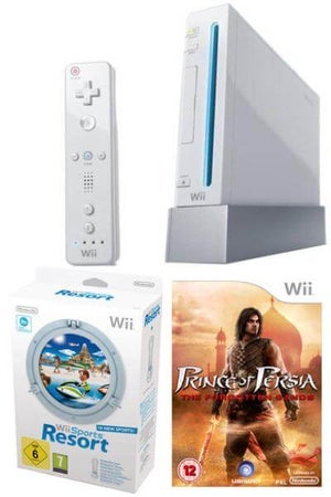 Nintendo Wii Console: Bundle (Including Wii Sports Resort & Prince of Persia: The Forgotten Sands)