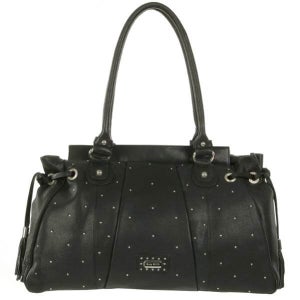 Suzy Smith Leather Pinhead Studded Large Tote Bag 