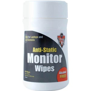 Dust-Off Anti-static Monitor Wipes - 80 wipes