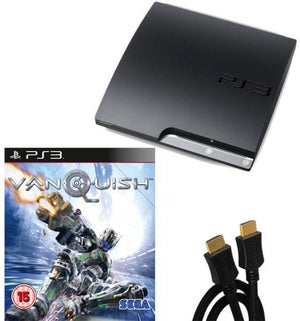 Playstation 3 PS3 Slim 120GB Console: Bundle (Includes Vanquish & 2M HDMI Cable)