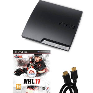 Playstation 3 PS3 Slim 120GB Console: Bundle (Includes NHL 11 & 2M HDMI Cable)