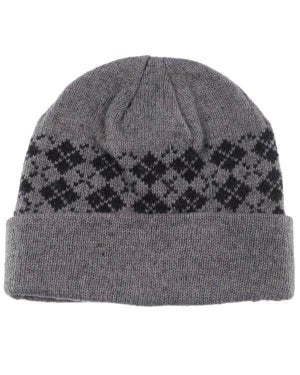 ARGYLE KNIT BEANIE