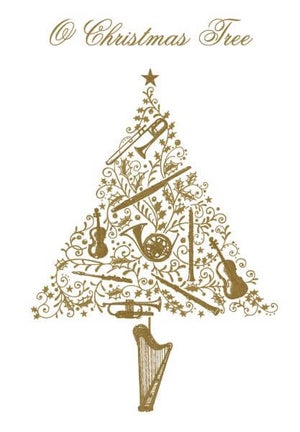 Classic FM Christmas Cards - Christmas Tree with musical instruments