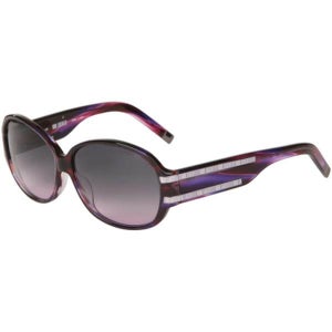 Karl Lagerfeld Oval Wide Arm Sunglasses - Striped Violet