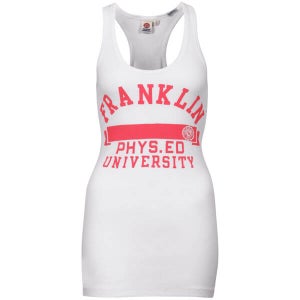 Franklin Marshall Women's University Ribbed Vest Top - White