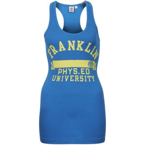 Franklin Marshall Women's University Ribbed Vest Top - Malibu Blue