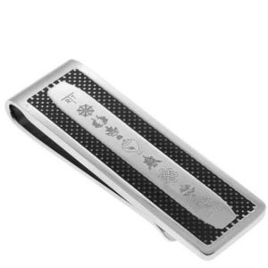 Tateossian RT Karma Money Clip - Charcoal