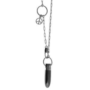 Tateossian Karma Bullet Pendant - 20 Inch Necklace