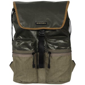 Diesel Nickname Coated Nylon Leather Trim Rucksack Bag - H3725