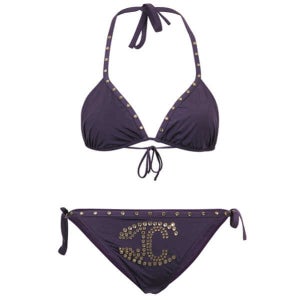 Just Cavalli Women's Stud Logo Bikini - Violet