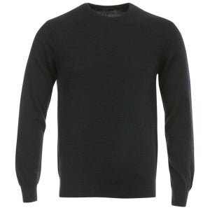 Romeo Gigli Men's Italian Crew Neck Cashmere Jumper - Navy -