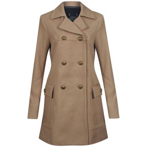 REPLAY Women's Wool DB Coat - Camel 