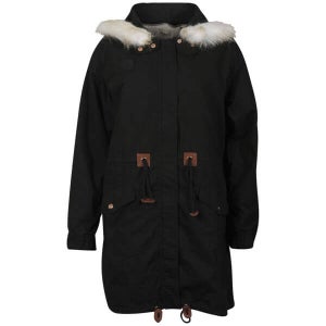 VILA Luxe Women's Bilo Parka - Black