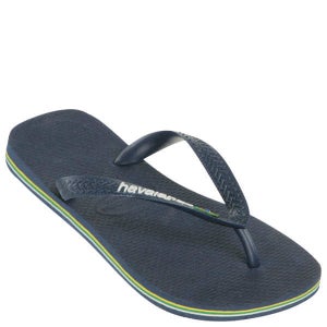 Havaianas Unisex Brasil Flip Flops - Navy Blue